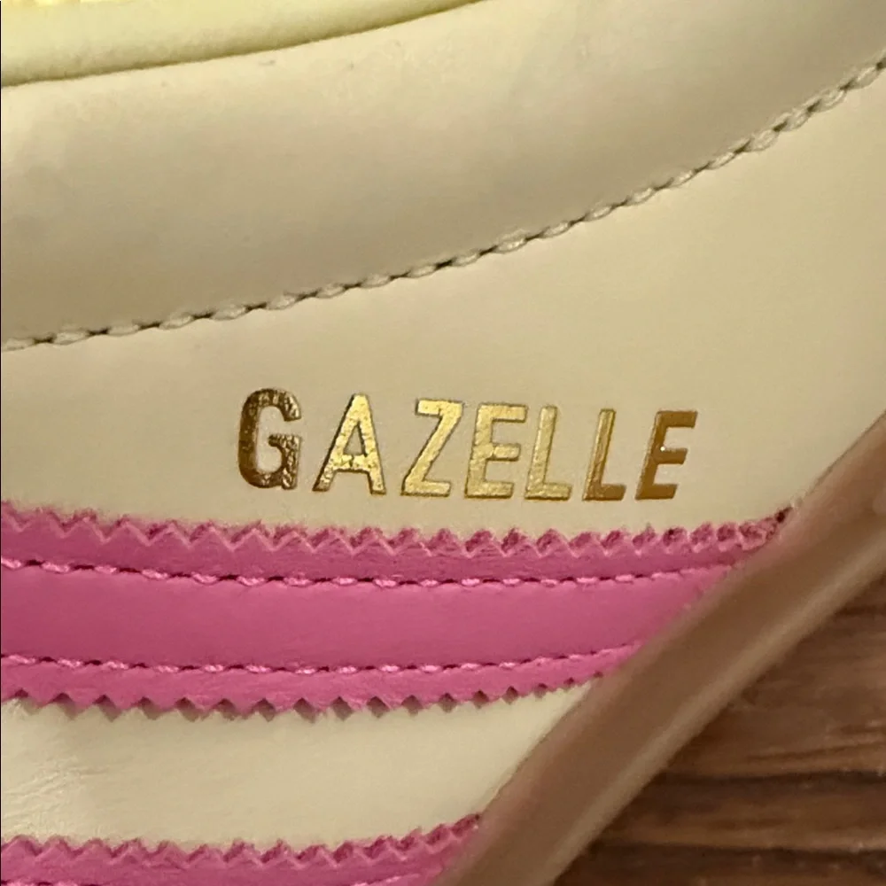 Adidas Gazelle Yellow and Pink Sneakers - Picture 7 of 9